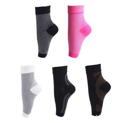 Plantar Fasciitis Toeless Socks with Arch Support for Men & Women - Ankle Compression Sleeve