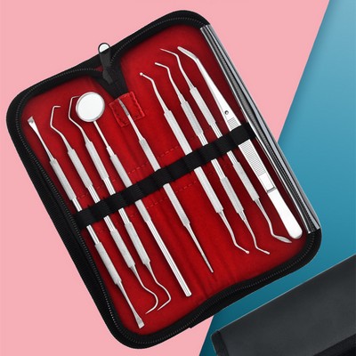 9pcs Stainless Steel Teeth Cleaning Tool Set