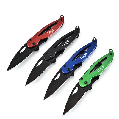 Stainless Steel Folding Pocket Knife with Strap Hole