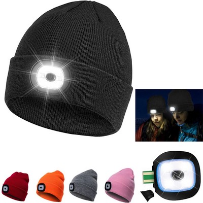 Led Beanie Unisex Hat With Light