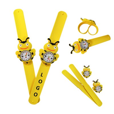 Bee Shape Cartoon Slap Watch For Kids