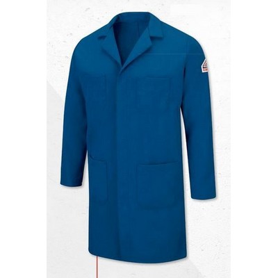 Men's Royal Blue Concealed Snap Front Lab Coat