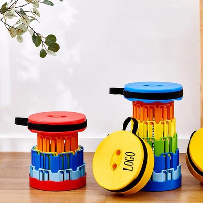 Portable Retractable PP Plastic Rainbow Folding Stool/Outdoor Fishing Chair/Camping Stool/Traveling