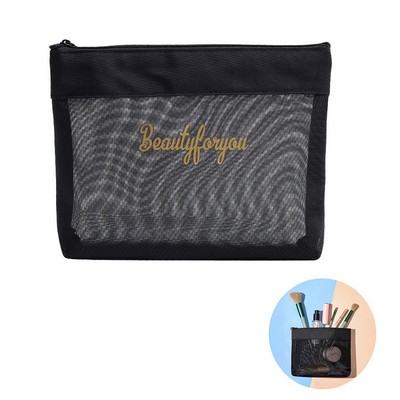 Nylon Mesh Zipper Makeup Bag