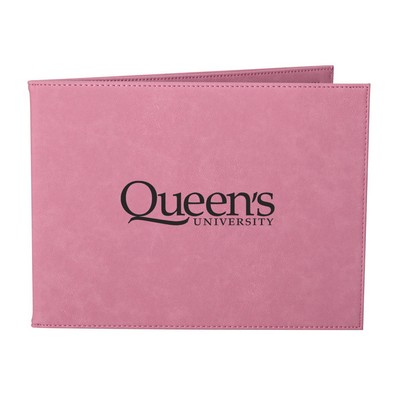 Leatherette Certificate Holder - 8½"x11" Pink