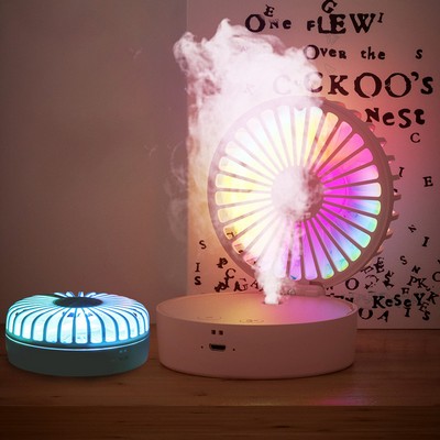 1200mAH Mini Desktop Misting Fan, Mist Spray Humidifier Table Cooling Fan Handheld Portable Quiet