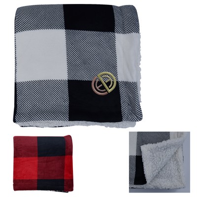 Buffalo Plaid Sherpa Blanket