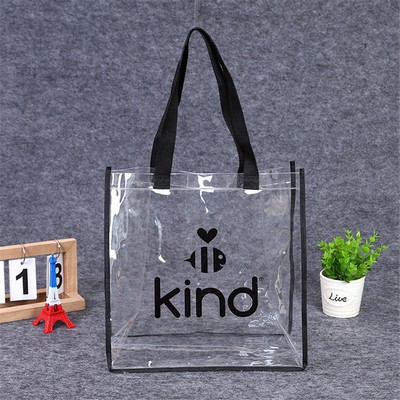 Clear Tote Bag w/Polyester Handles