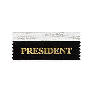 President Stk A Rbn Black Ribbon Gold Imprint