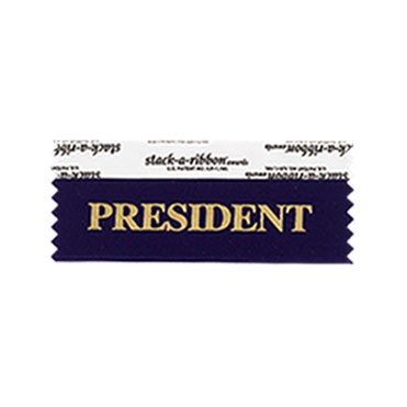 President Stk A Rbn Navy Ribbon Gold Imprint