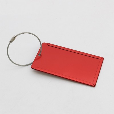 Luggage Tags Business Card Holder Aluminum Travel ID Bag Tag