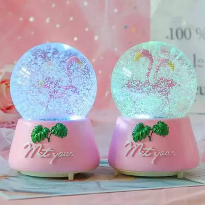 Custom Souvenir Flamingo Snow Globe