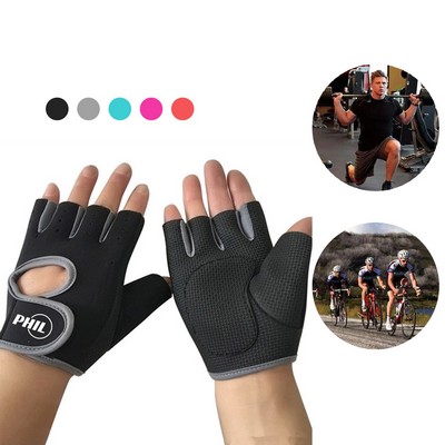 Rubber Non-Slip Half Finger Cycling Gloves