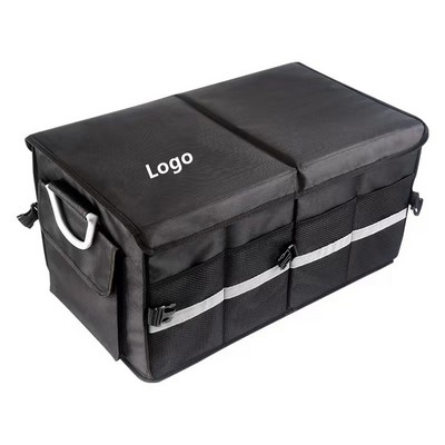 Collapsible Car Trunk Storage Organizer with Lid 55L