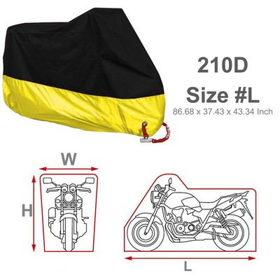 210D Size#L Waterproof Sun Motorcycle Cover