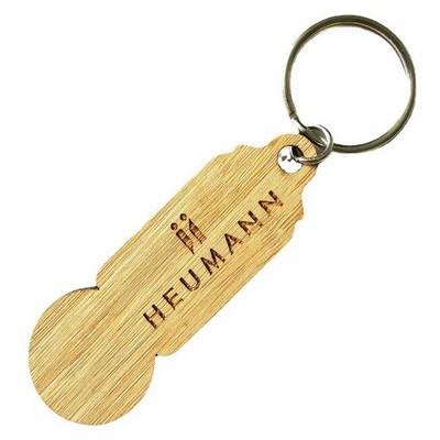 Unique Bamboo Keychain