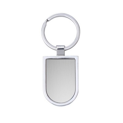 Round Edge Metal Keyring