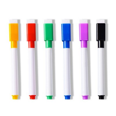 Erasable Whiteboard Markers w/Eraser Caps