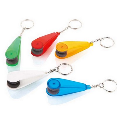 Swipe Keychain With Eyeglass Cleaner