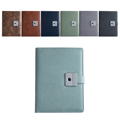 Fingerprint Lock A5 Notebook with Power Bank & USB Drive