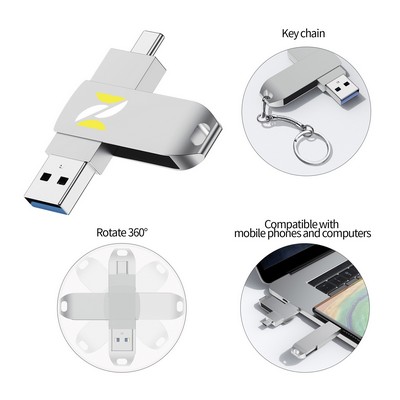 Type-c Mobile Phone Computer Dual-Use Metal Flash Drive