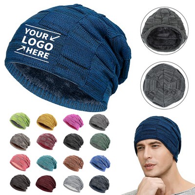 Lined Warm Thick Knit Beanie