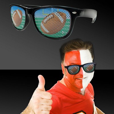 Football Billboard Sunglasses w/Blank Arms