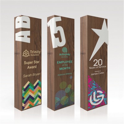 Walnut Award 7" Rectangular - Year