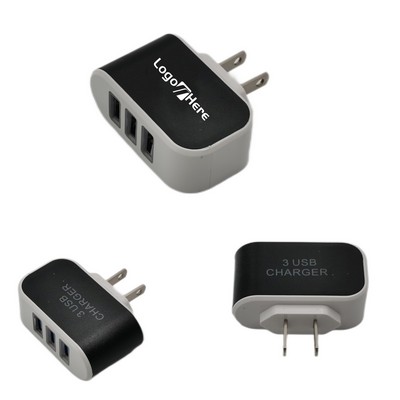 3 Port USB Travel Wall Charger