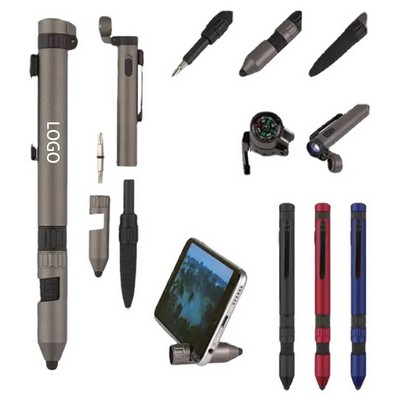 6-In-1 Multi Functional Tool Pen With Compass