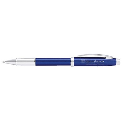 Sheaffer® 100 Glossy Blue Lacquer Rollerball Pen With Chrome Plated Trims