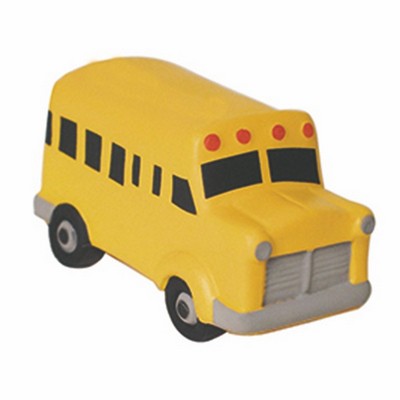 School Bus Shaped Stress Reliever w/Logo