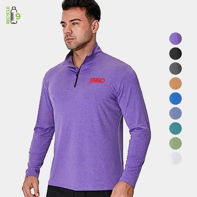 REPREVE® - Men's Quarter Zipper rPET Performance Long Sleeve