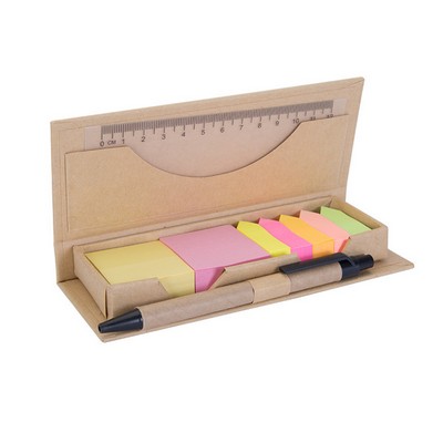 Kraft Memo Case with Pen and Ruler