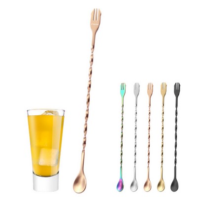 10.3" Long Stainless Steel Double-headed Cocktail Mixing Spoon