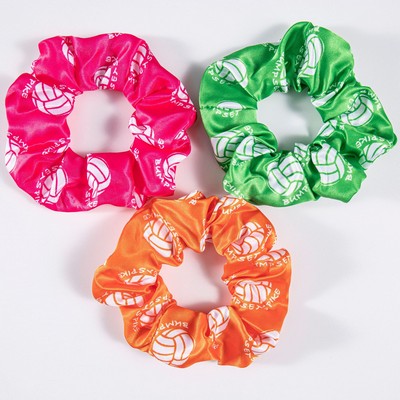 Custom Full Color Football Satin Scrunchy