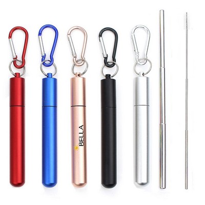 Reusable Metal Collapsible Stainless Steel Drinking Straw