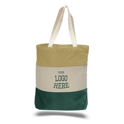 Canvas Tri Color Professional Tote Bag