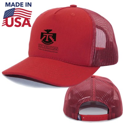 True American Made 5-Panel Matching Mesh Trucker Cap