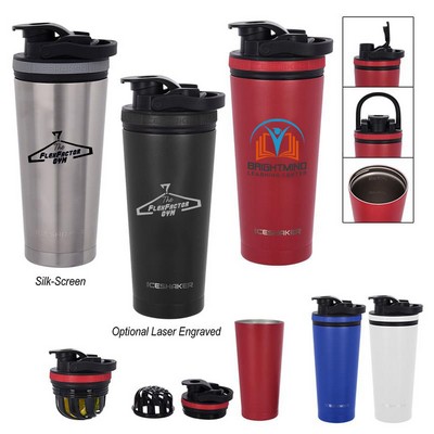 26 Oz. Stainless Steel Ice Shaker Bottle