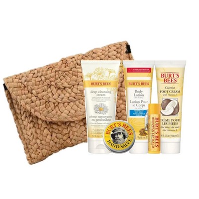 Burt's Bees Travel Straw Clutch Bag