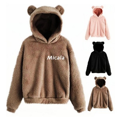 Women Long Sleeve Rabbit Ear Hoodie