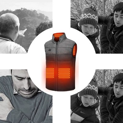 Unisex Electric USB Warming Vest with Heating Areas