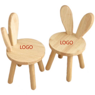 Solid Wood Backrest Small Stool