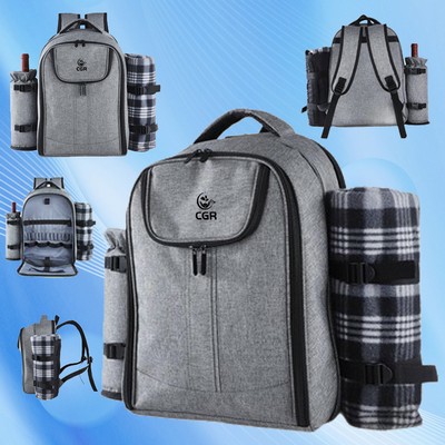 Imported 4-Person Picnic Backpack Set