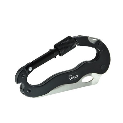 Multifunction Carabiner Pocket Knife with Bottle Opener