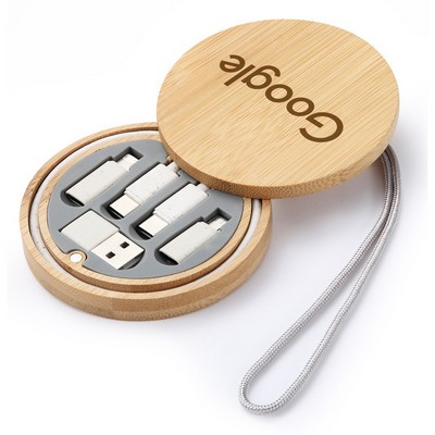 Bamboo Round Charging Cable Kit