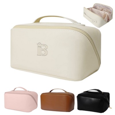 PU Leather Large Capacity Makeup Bag