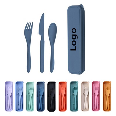 Portable Wheat Straw Cutlery Set