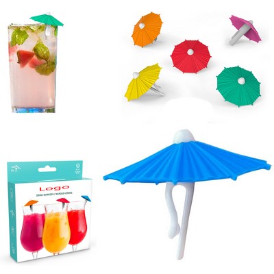 Silicone Umbrella Wine Glass Marker